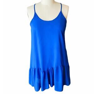 MILLIBON Spaghetti Strap Bright Royal Blue Slip Dress ~ Women's Size MEDIUM